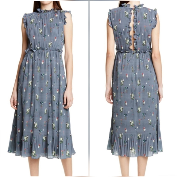 🍒NWT🍒 TED BAKER SMOCK MIDI DRESS - Picture 7 of 14